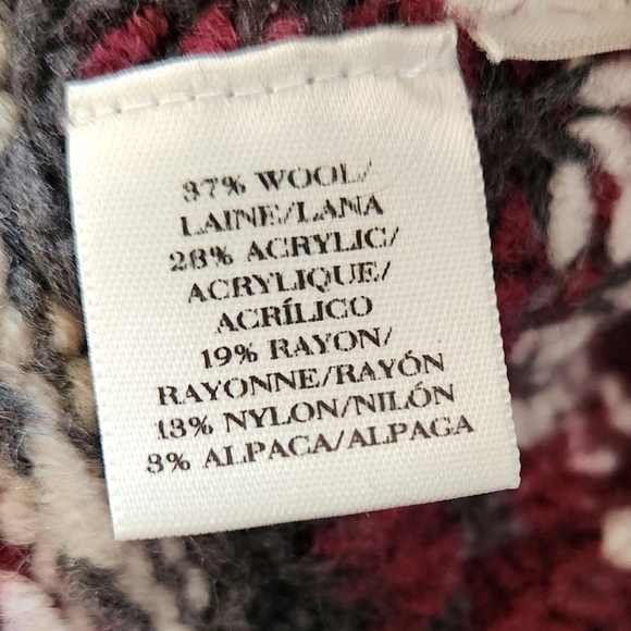 Ann Taylor Women's Wool Blend Sweater - Burgundy and Gray - Size M - Picture 5 of 8